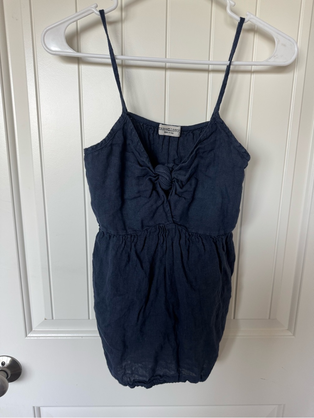Terzo Millennio Casual Navy Spaghetti Strap Tank Top